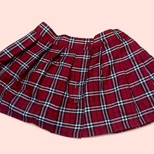 Plaid Red Skirt